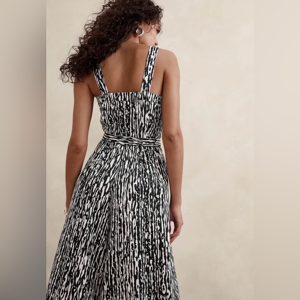 Banana Republic Elegant Black and White Women's jumpsuit 4 petite - Picture 5 of 14